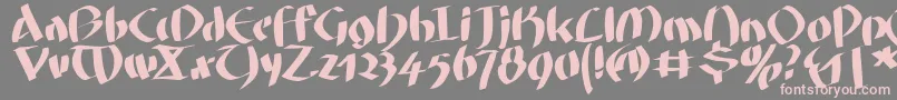 Fatgrafcalliklein Font – Pink Fonts on Gray Background