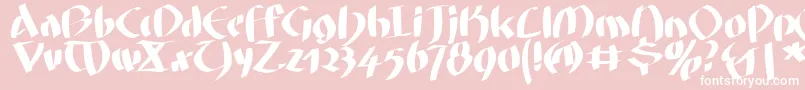 Fatgrafcalliklein Font – White Fonts on Pink Background