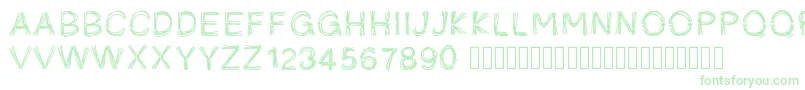 Pwficelles-Schriftart – Grüne Schriften