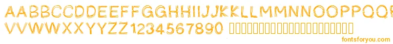 Шрифт Pwficelles – оранжевые шрифты на белом фоне