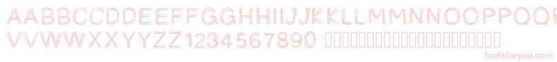 Шрифт Pwficelles – розовые шрифты на белом фоне