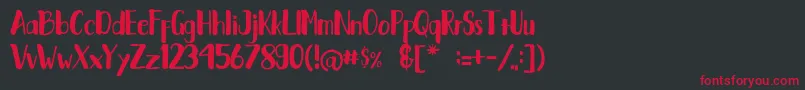 Fantai Font – Red Fonts on Black Background