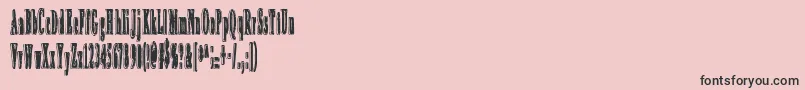 Fonte AnIrritatingSpeck – fontes pretas em um fundo rosa