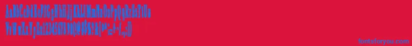 AnIrritatingSpeck Font – Blue Fonts on Red Background