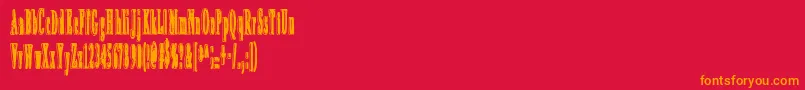 AnIrritatingSpeck Font – Orange Fonts on Red Background