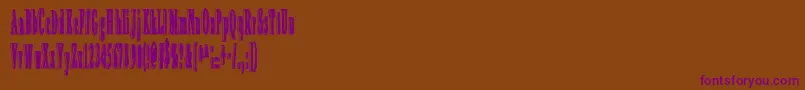 AnIrritatingSpeck Font – Purple Fonts on Brown Background