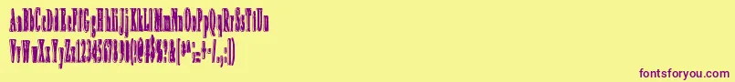 Шрифт AnIrritatingSpeck – фиолетовые шрифты на жёлтом фоне