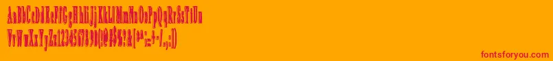 AnIrritatingSpeck Font – Red Fonts on Orange Background