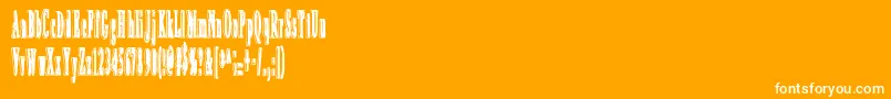 フォントAnIrritatingSpeck – オレンジの背景に白い文字