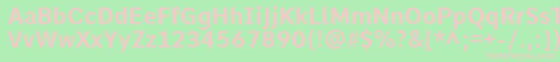 CommeBold Font – Pink Fonts on Green Background