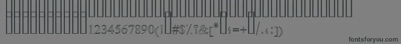 フォントFarsiSimpleOutline – 黒い文字の灰色の背景