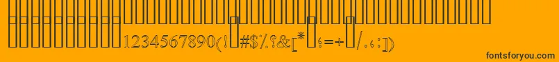 FarsiSimpleOutline Font – Black Fonts on Orange Background