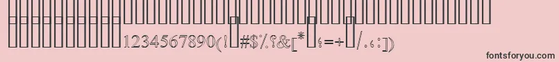 FarsiSimpleOutline Font – Black Fonts on Pink Background