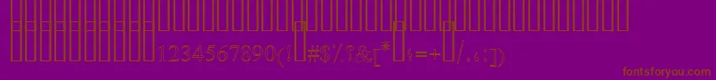FarsiSimpleOutline Font – Brown Fonts on Purple Background