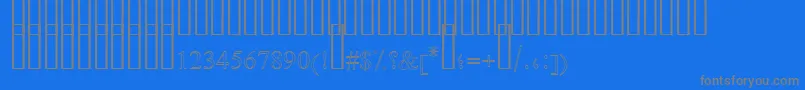 FarsiSimpleOutline Font – Gray Fonts on Blue Background