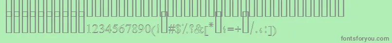 FarsiSimpleOutline Font – Gray Fonts on Green Background