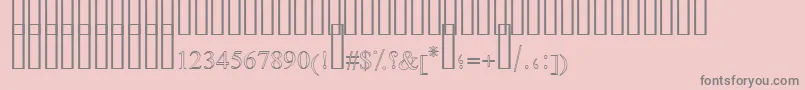 フォントFarsiSimpleOutline – ピンクの背景に灰色の文字