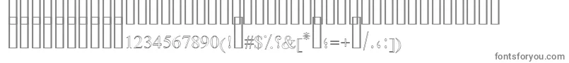 Шрифт FarsiSimpleOutline – серые шрифты