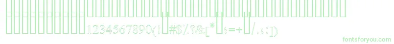 FarsiSimpleOutline-fontti – vihreät fontit valkoisella taustalla