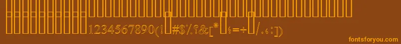 FarsiSimpleOutline Font – Orange Fonts on Brown Background