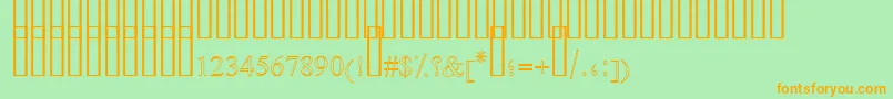 FarsiSimpleOutline Font – Orange Fonts on Green Background