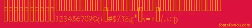 FarsiSimpleOutline Font – Orange Fonts on Red Background