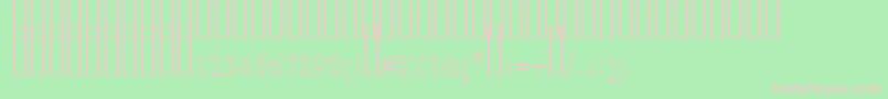 FarsiSimpleOutline Font – Pink Fonts on Green Background