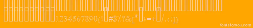 FarsiSimpleOutline-fontti – vaaleanpunaiset fontit oranssilla taustalla