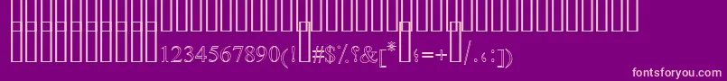 フォントFarsiSimpleOutline – 紫の背景にピンクのフォント