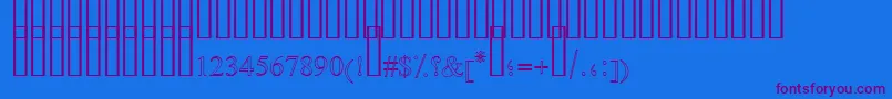 FarsiSimpleOutline-fontti – violetit fontit sinisellä taustalla