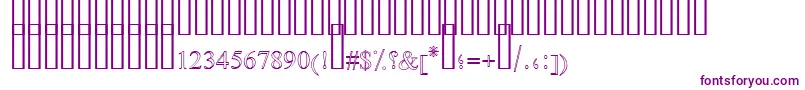 Шрифт FarsiSimpleOutline – фиолетовые шрифты на белом фоне