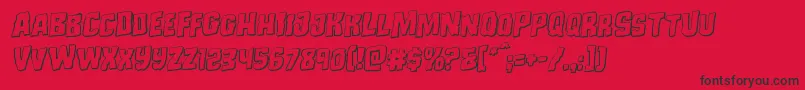 Monsterhunter3Drotal Font – Black Fonts on Red Background