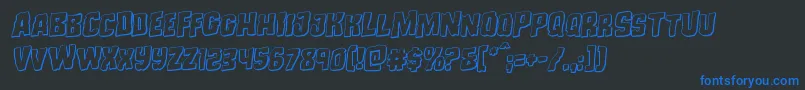 Monsterhunter3Drotal Font – Blue Fonts on Black Background