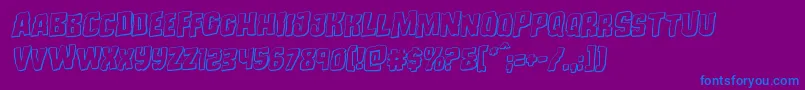 Monsterhunter3Drotal Font – Blue Fonts on Purple Background