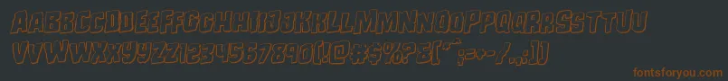 Шрифт Monsterhunter3Drotal – коричневые шрифты на чёрном фоне