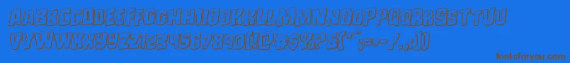 Monsterhunter3Drotal Font – Brown Fonts on Blue Background