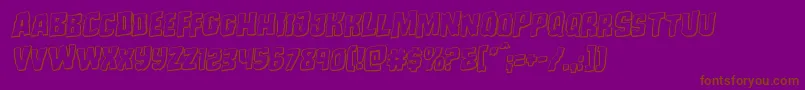 Monsterhunter3Drotal-fontti – ruskeat fontit violetilla taustalla