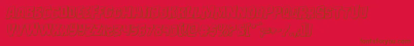 Monsterhunter3Drotal Font – Brown Fonts on Red Background