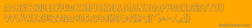 Monsterhunter3Drotal Font – Gray Fonts on Orange Background