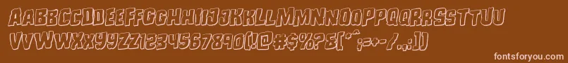 Monsterhunter3Drotal Font – Pink Fonts on Brown Background