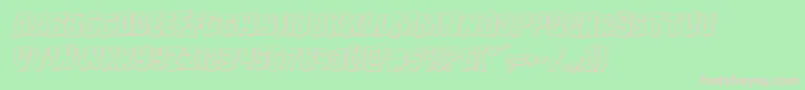 Шрифт Monsterhunter3Drotal – розовые шрифты на зелёном фоне
