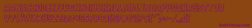 Monsterhunter3Drotal Font – Purple Fonts on Brown Background