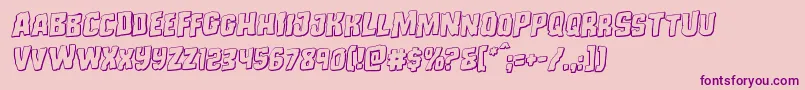 Monsterhunter3Drotal Font – Purple Fonts on Pink Background