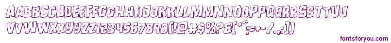Шрифт Monsterhunter3Drotal – фиолетовые шрифты на белом фоне