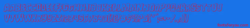 Monsterhunter3Drotal Font – Red Fonts on Blue Background