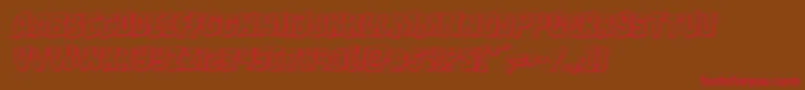 Monsterhunter3Drotal Font – Red Fonts on Brown Background