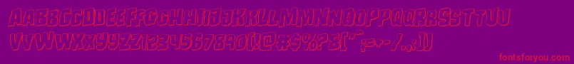 Monsterhunter3Drotal Font – Red Fonts on Purple Background