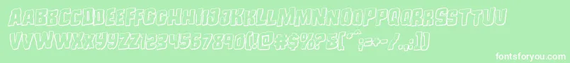 Monsterhunter3Drotal Font – White Fonts on Green Background