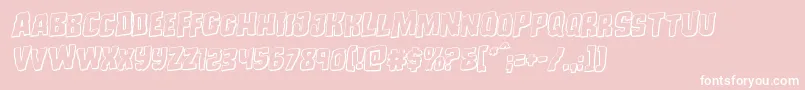 Monsterhunter3Drotal Font – White Fonts on Pink Background