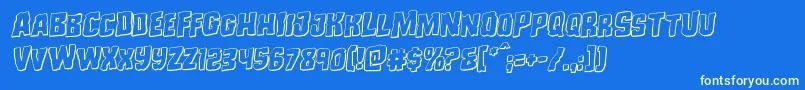 Monsterhunter3Drotal Font – Yellow Fonts on Blue Background